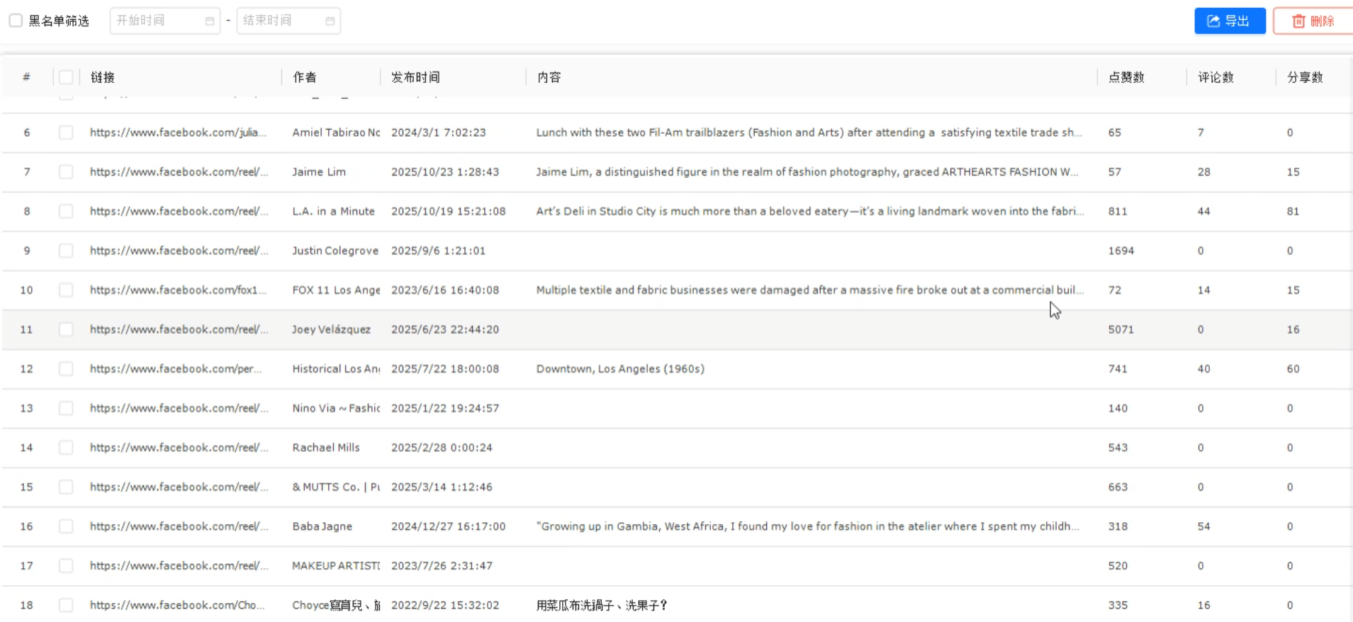 寰鱼智联Facebook监控客户数据界面截图.png